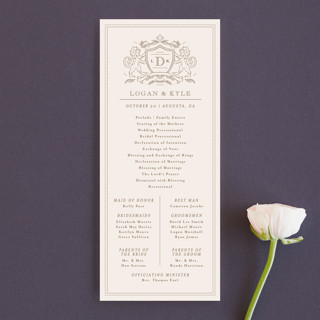 Classic Crest Wedding Programs