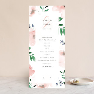Soft Florals Wedding Programs