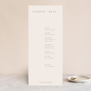 Juniper Wedding Programs