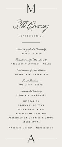 Classic Monogram Wedding Programs by Carolyn MacLaren | Minted