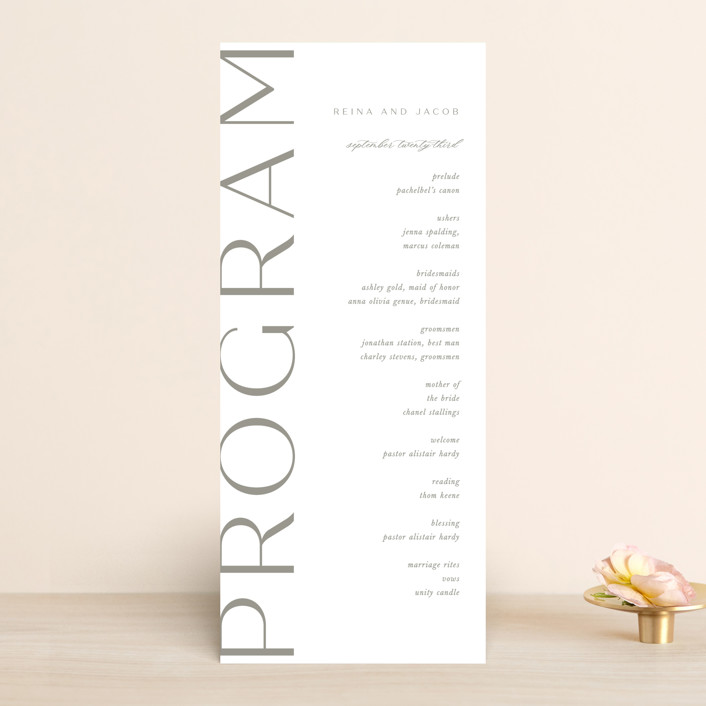 Frame Wedding Programs by Lori Wemple | Minted
