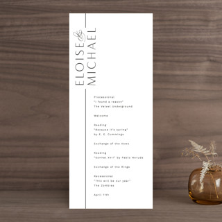 Of Note Wedding Programs