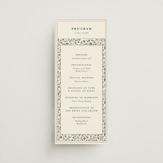Hansen Wedding Programs