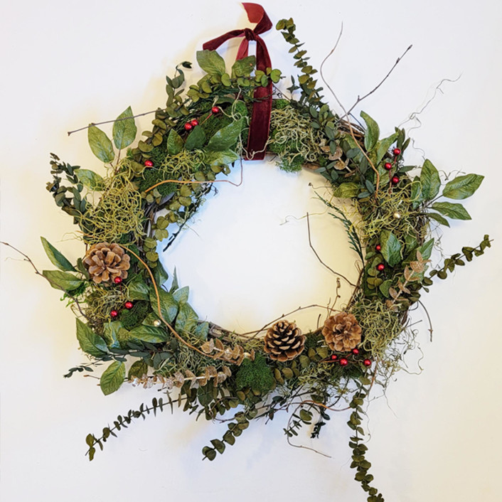 Holiday Eucalyptus Green Wreath by AlisonJerry