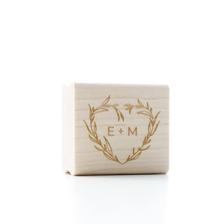 Personalized Heart Wedding Monogram Stamp Rubber Stamps