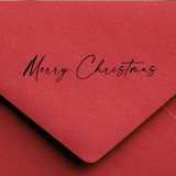 Merry Christmas Handwritten Stamp | Self-Inking Stamp Rubber Stamps