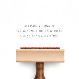 Elegant Custom Address Stamp for Invitations - Stamp with Wood Handle Address Stamps