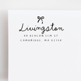 Petite Bow Stamp - Handwritten Address Stamp | Wood Handle Stamp Address Stamps