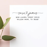 Custom Heart Return Address Stamp for Wedding Invitations | Personalized Self-Inking Stamp Address Stamps