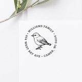 Bird Return Address Stamp, Round Self Inking Address Stamps