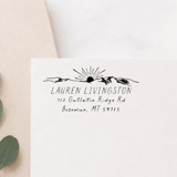 Sunrise Ridge Stamp - Mountain Address Stamp | Self-inking Stamp Address Stamps