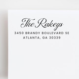 Calligraphy Return Address Stamp | Wood Handle Stamp Address Stamps