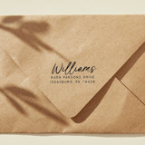 Simple Script Address Stamp | Wood Handle Stamp Address Stamps