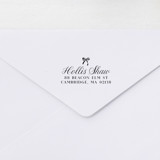 Bow Calligraphy Stamp - Formal Script Address Stamp | Self-inking Stamp Address Stamps
