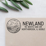 Custom Illinois Address Stamp | Self-Inking | Black Ink Address Stamps