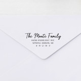 Brushed Family Stamp - Modern Script Address Stamp | Self-inking Stamp Address Stamps