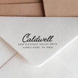 Retro Script Address Stamp with a Vintage Look | Self-Inking Address Stamps