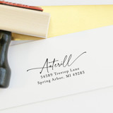 Whimsical Custom Address Stamp | Wood Handle Stamp Address Stamps