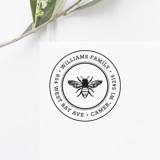 Honey Bee Return Address Stamp, Round Self Inking Address Stamps