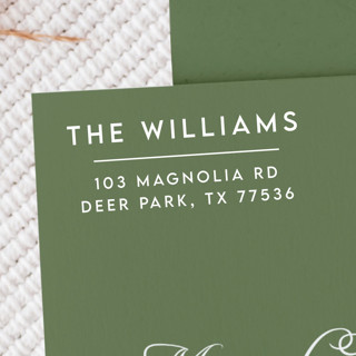 White Ink Modern Family Address Stamp Centered | Wooden Stamp Set Address Stamps