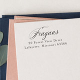 Grand Calligraphy Stamp - Elegant Script Address Stamp | Wood Handle Stamp Address Stamps