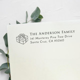 Gift Address Stamp, Left Aligned | Self Inking Return Address Stamp Address Stamps