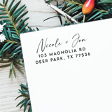Holiday Couple Stamp | Self Inking Return Address Stamp Address Stamps