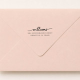 Bold Brush Stamp - Modern Signature Address Stamp | Wood Handle Stamp Address Stamps