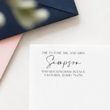 Script Return Address Stamp | Self-Inking Stamp Address Stamps