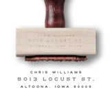 Custom Return Address Stamp | Mid Century Modern | Wooden Rubber Stamp Address Stamps