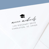 Simple and Classic Personalized Self-Inkning Return Address Stamp for Graduation Annoucements Address Stamps