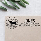 Custom Texas Address Stamp | Self-Inking | Black Ink Address Stamps