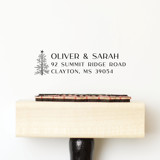 Vintage Christmas Tree Address Stamp | Wood Handle Stamp Address Stamps