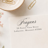 Grand Calligraphy Stamp - Elegant Script Address Stamp | Self-inking Stamp Address Stamps