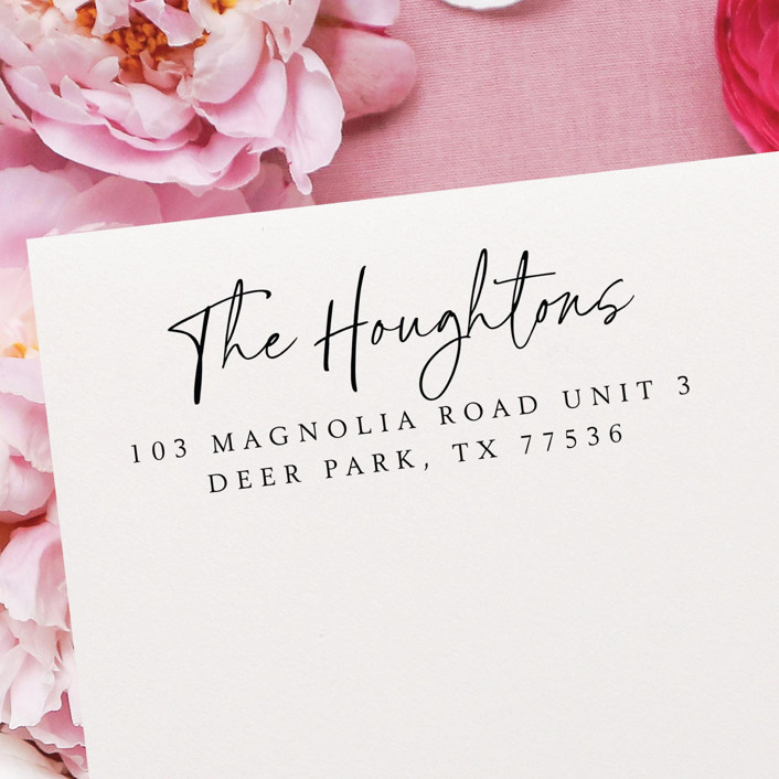 Calligraphy Address Stamp Self Inking Return Address Stamp Address