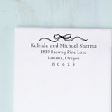 Bow Return Address Stamp - Romantic Bow Minimalistic Design Address Stamps