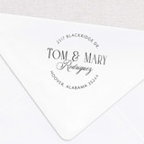 Classic Round Custom Address Stamp | Personalized Wooden Rubber Stamp Address Stamps