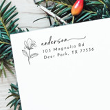 Lily Holiday Address Stamp | Self Inking Return Address Stamp Address Stamps