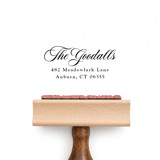 Elegant Calligraphy Address Stamp | Wood Handle Stamp Address Stamps