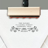 Custom Return Address Stamp | Decorative Scroll Design Address Stamps