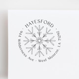Snowflake Return Address Stamp for Holiday Cards | Self-Inking Address Stamps