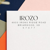 Modern Address Stamp for cards and invitations, Stamp with Wood Handle Address Stamps
