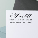 Personalized Address Self-Inking Stamp with Elegant Calligraphy