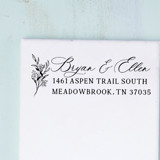Personalized Botanical Address Self-Inking Stamp Address Stamps