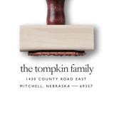 Custom Return Address Stamp | Modern Traditional Stamp | Wooden Rubber Stamp Address Stamps