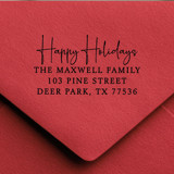 Happy Holidays Address Stamp Handwritten | Self-Inking Address Stamp Address Stamps