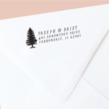 Custom Return Address Stamp | Single Tree Design | Forest Themed Wedding | Self-Inking Address Stamps