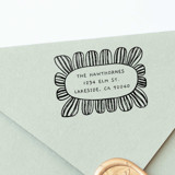 Hand Drawn Return Address Stamp | Customizable Stamp for Envelopes Address Stamps