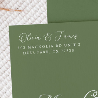 White Ink Romantic Address Stamp | Wooden Stamp Set Address Stamps