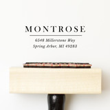 Modern Personalized Address Stamp | Wood Handle Stamp Address Stamps
